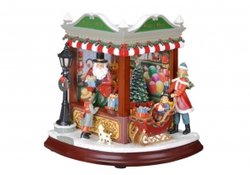 Santa Corner Shop Music Box #IC 92052