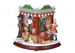 Large Santa Corner Shop Music Box #IC98101