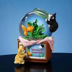 Kitty and Fish Musical Tilted Waterglobe #SF51299