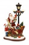 Santa Sleigh Street Lamp Music Box #96040